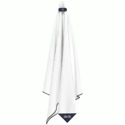 BLUE TEES UTILITY GOLF TOWEL – WHITE