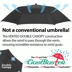 GUSTBUSTER PRO SERIES GOLF UMBRELLA – BLACK / RED -Cheap Clubs Store GUST5 8 600x600 1