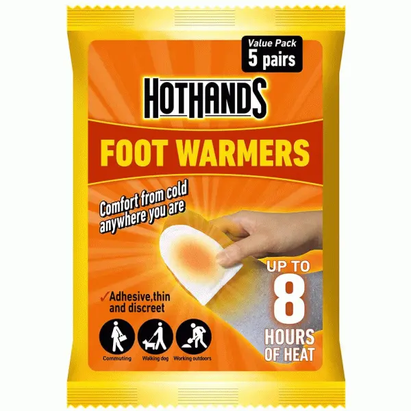 HOT HANDS FOOT WARMERS – VALUE PACK / X 5 PAIRS 3 HOT HANDS FOOT WARMERS – VALUE PACK / X 5 PAIRS