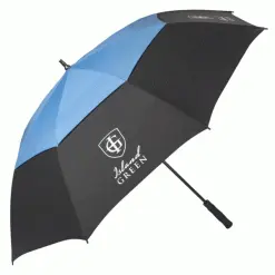 ISLAND GREEN VENTED GOLF UMBRELLA – BLACK / BLUE