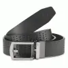 OSCAR JACOBSON SHELBY LEATHER GOLF BELT – BLACK