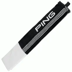 PING TRI-FOLD GOLF TOWEL – BLACK / WHITE